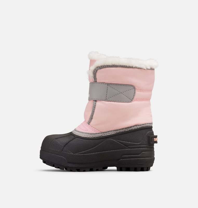 Kids Snow Boots Pink/Black - Sorel Childrens Commander™ - 157-BKGDRP